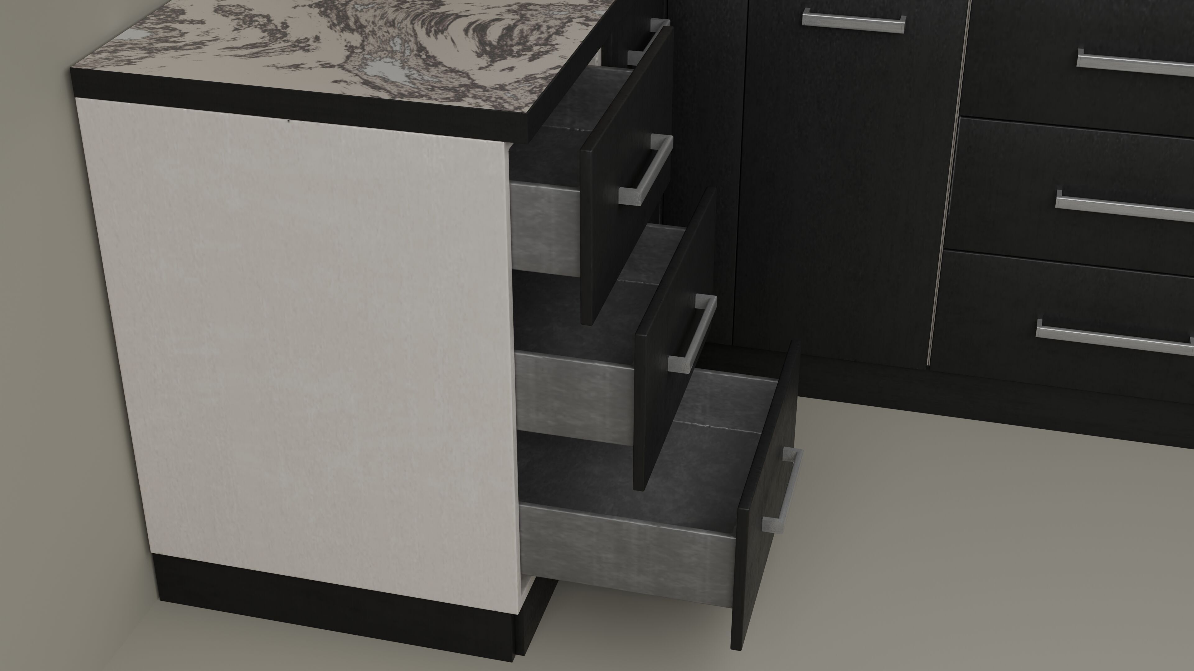 Kitchen Low-poly 3D model_5