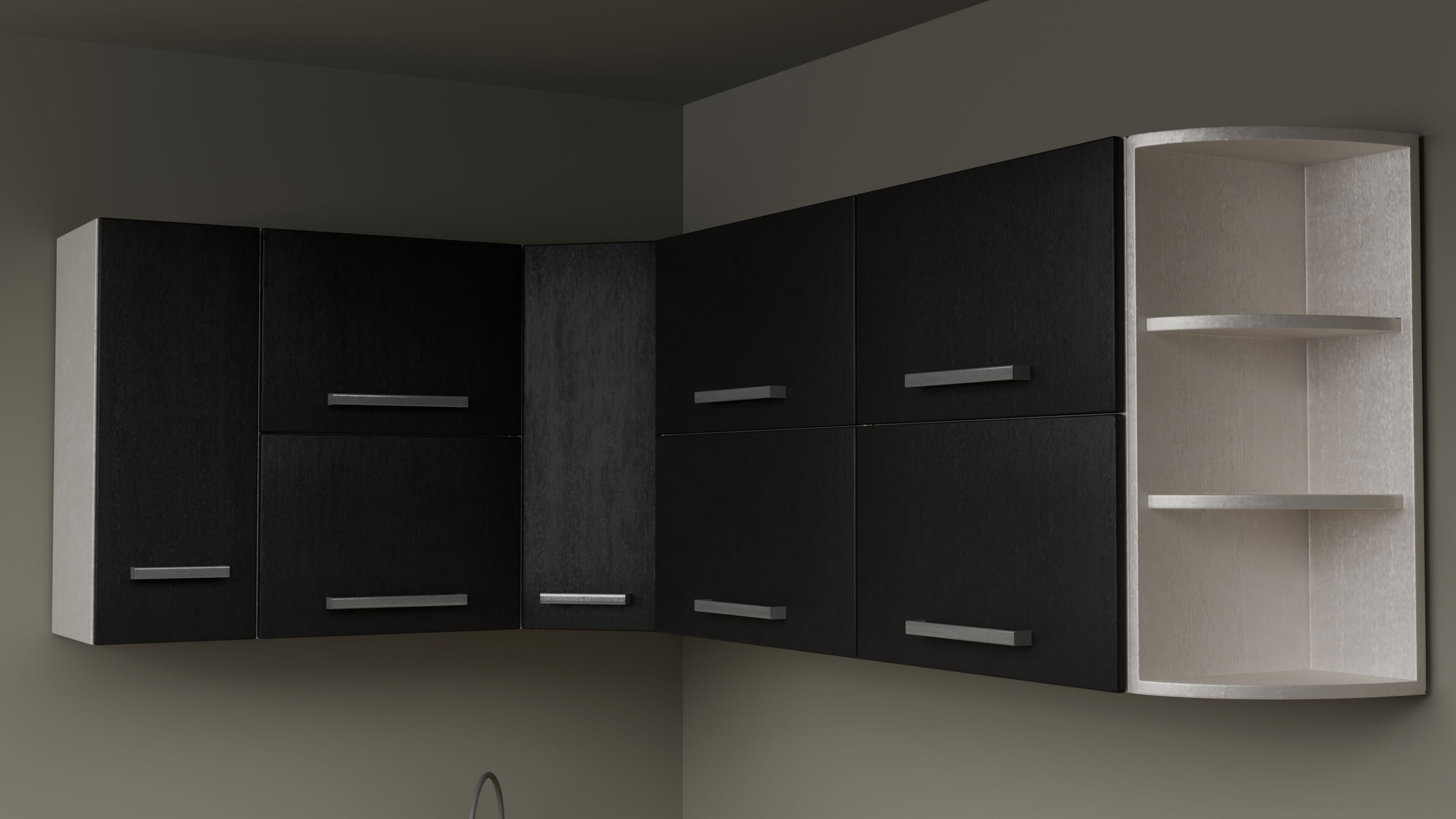 Kitchen Low-poly 3D model_2