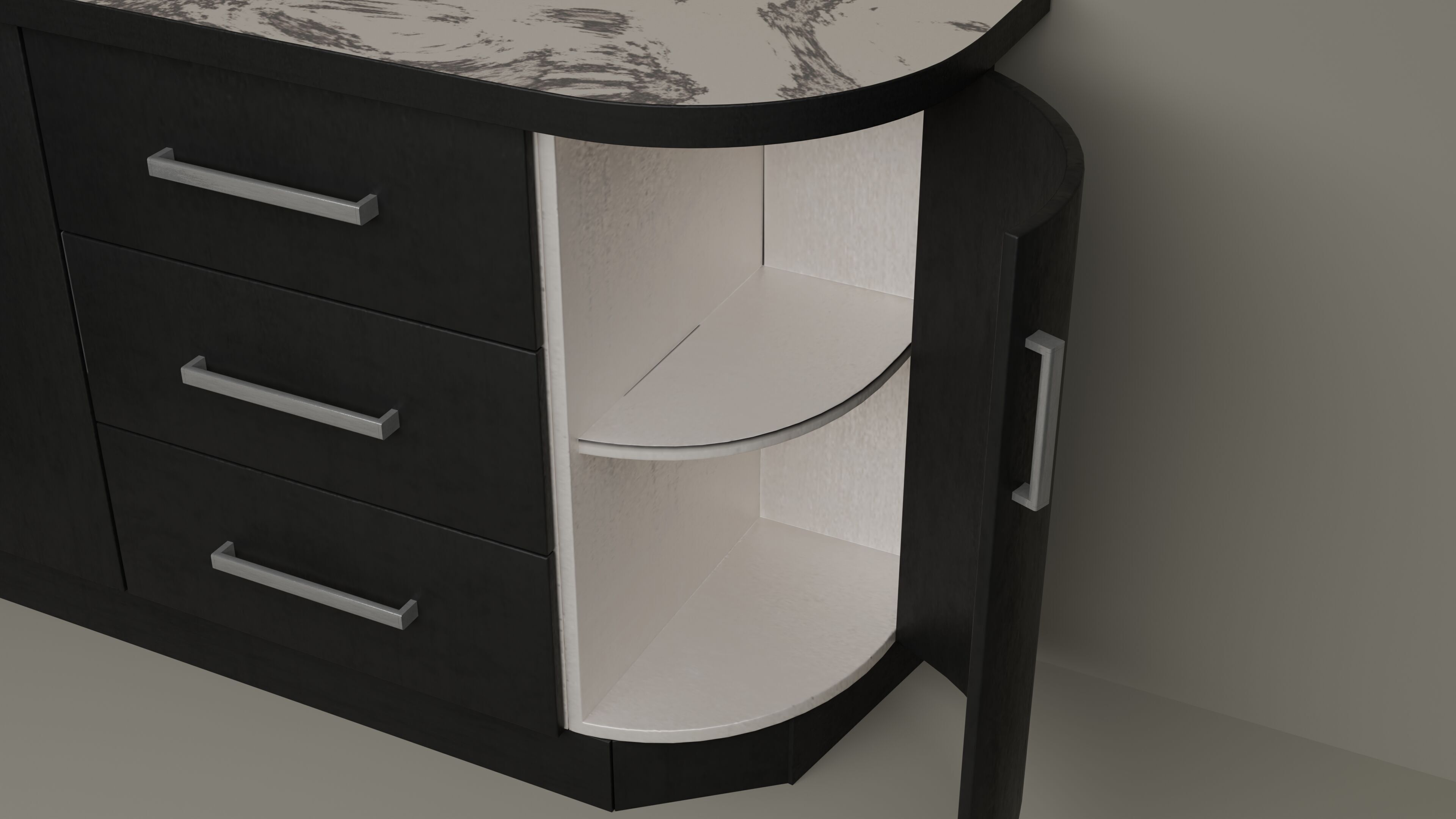 Kitchen Low-poly 3D model_7