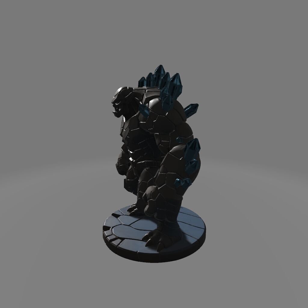 Crystal Spine Golem Elemental Monster 3D print model_3