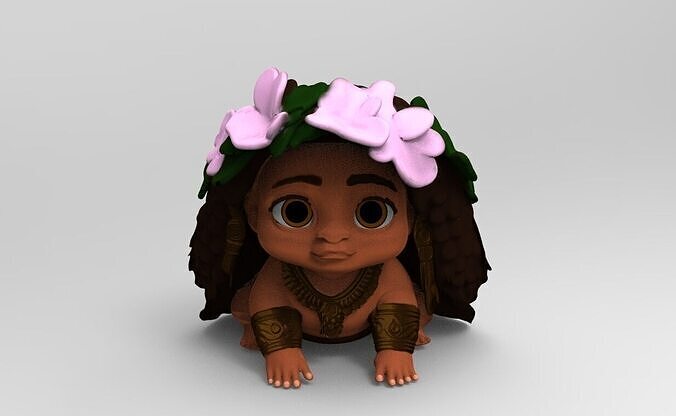 MOANA BABY RASTA 3D print model