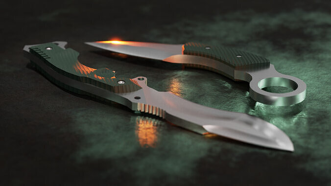 Tactical Blades Pack - Karambit and Combat Knife Free low-poly 3D model