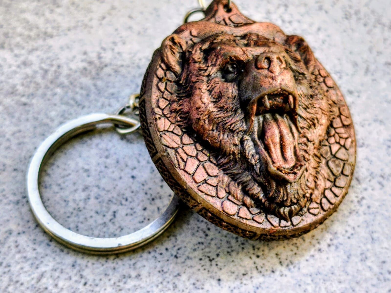 HM Bear Keychain Voronoi 03 3D print model_2