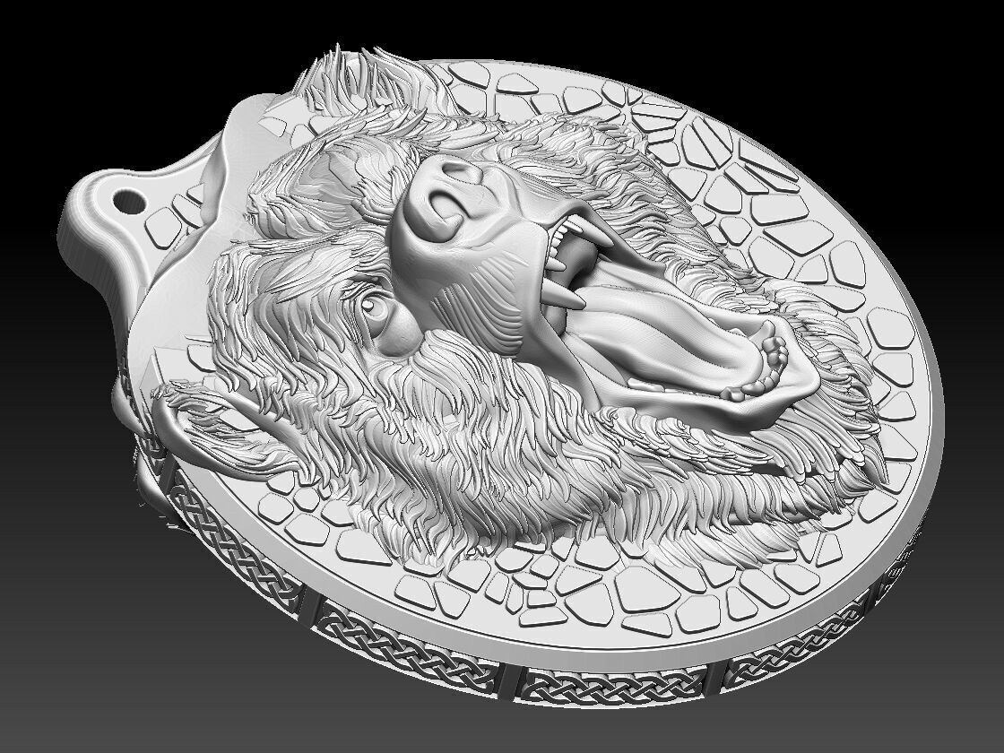 HM Bear Keychain Voronoi 03 3D print model_20