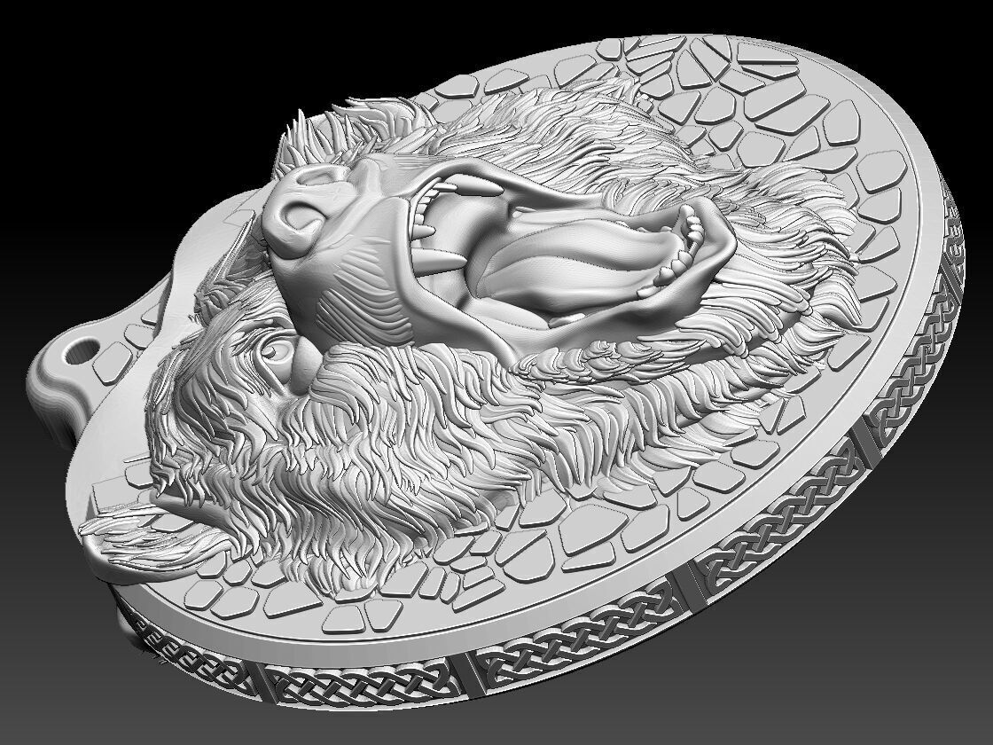 HM Bear Keychain Voronoi 03 3D print model_16