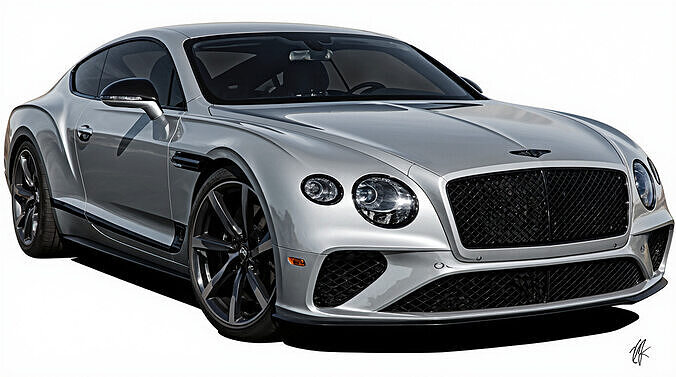 Bentley Continental GT Lowpoly Game Ready Low-poly 3D model
