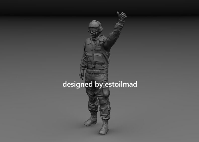 AIRCRAFT CARRIER DECK CREW v4 3D print model_2