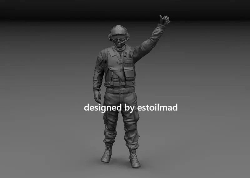 AIRCRAFT CARRIER DECK CREW v4 3D print model_0
