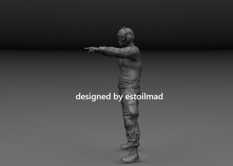 AIRCRAFT CARRIER DECK CREW v3 3D print model_1