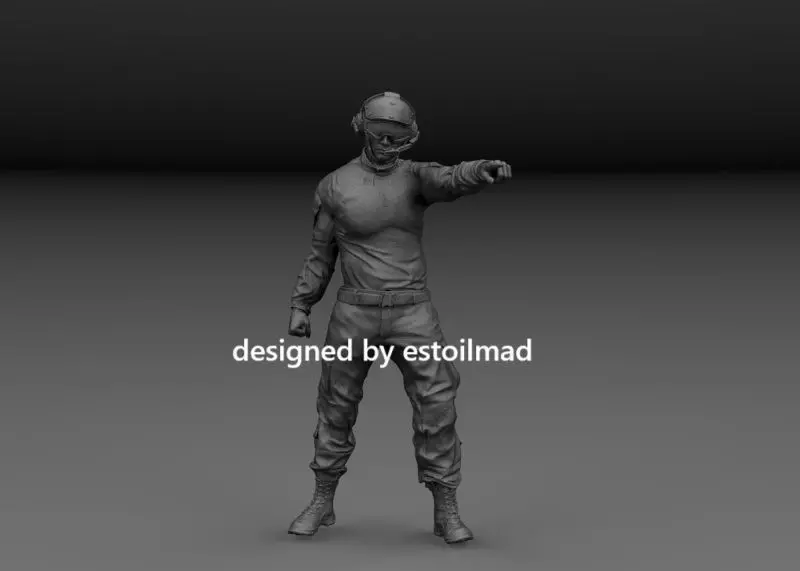 AIRCRAFT CARRIER DECK CREW v3 3D print model_0