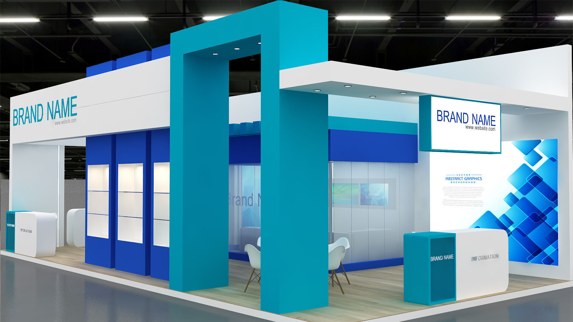 3d booth 3D model_2