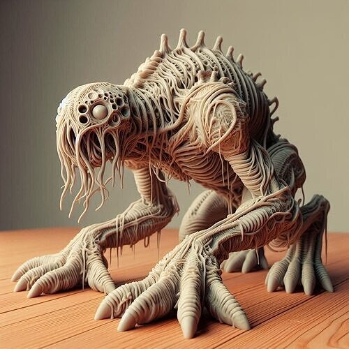 Swamp Leech Beast Crawling Monster 3D print model