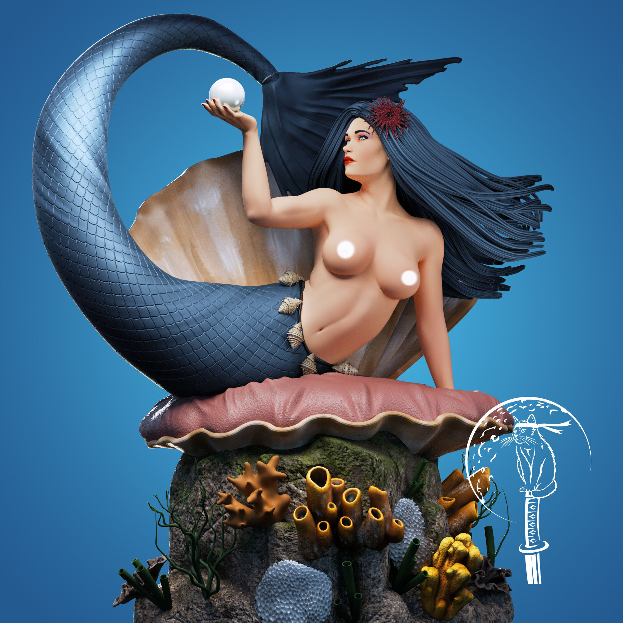 Mermaid SFW and NSFW Ready For 3D Printing 3D print model_7
