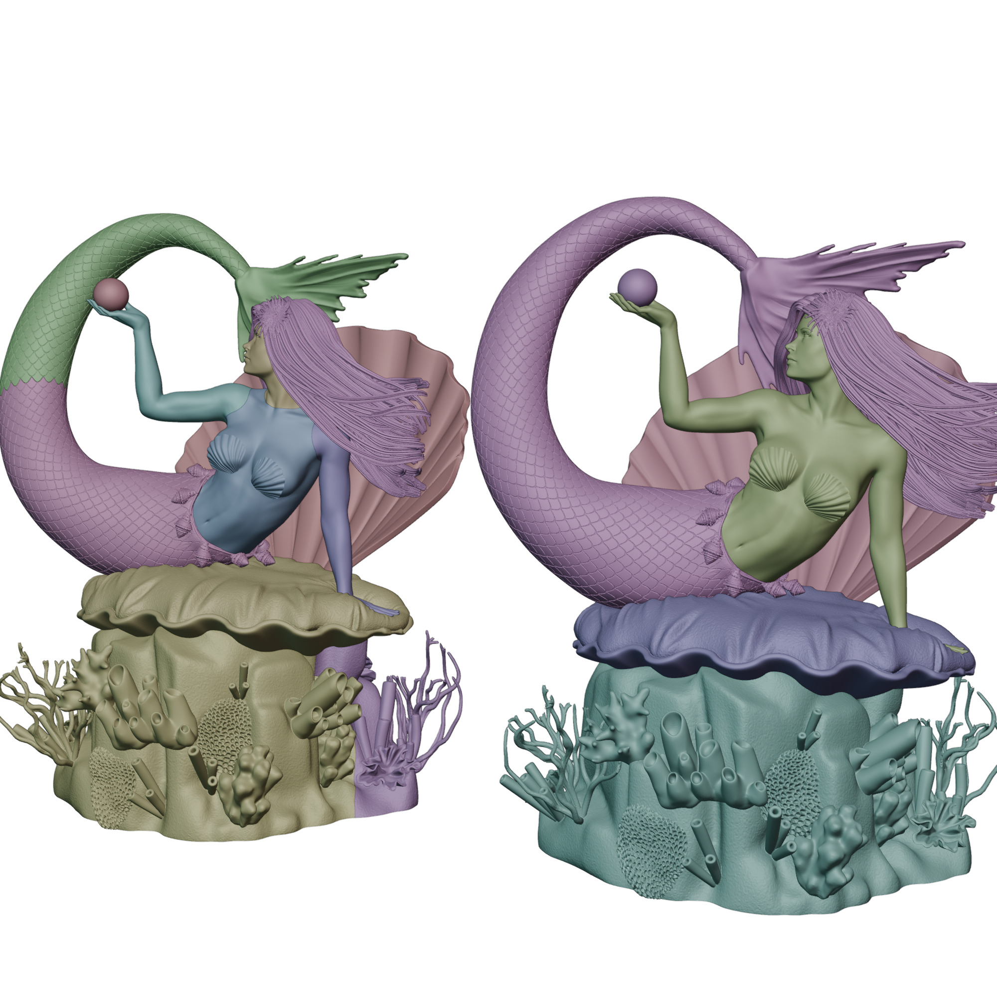 Mermaid SFW and NSFW Ready For 3D Printing 3D print model_11