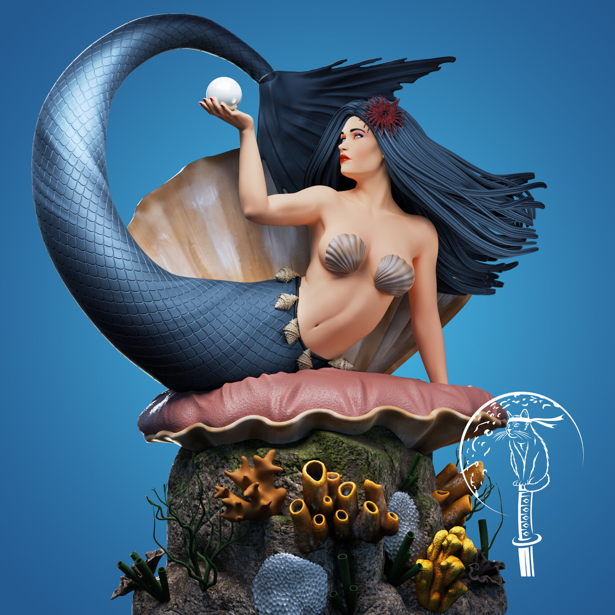 Mermaid SFW and NSFW Ready For 3D Printing 3D print model_2