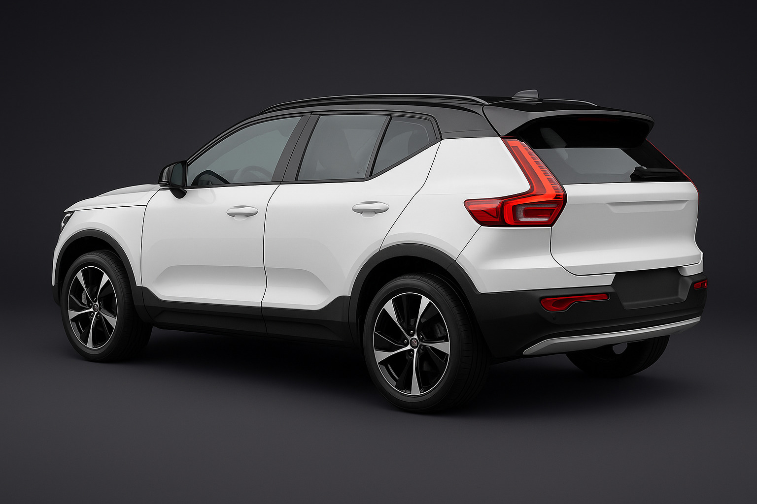 White Volvo XC40 3d Model Low-poly 3D model_8