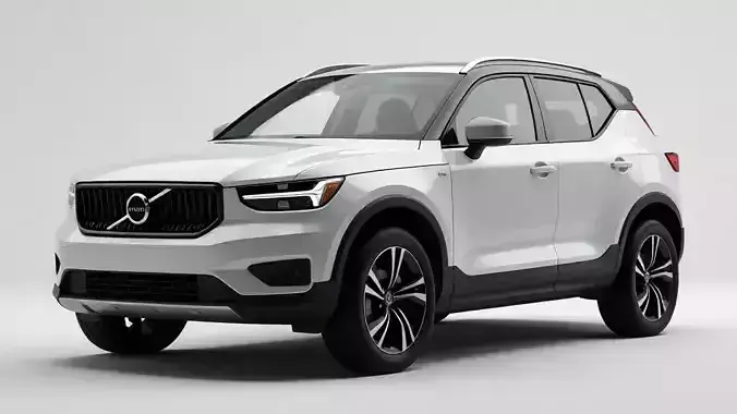 White Volvo XC40 3d Model Low-poly 3D model