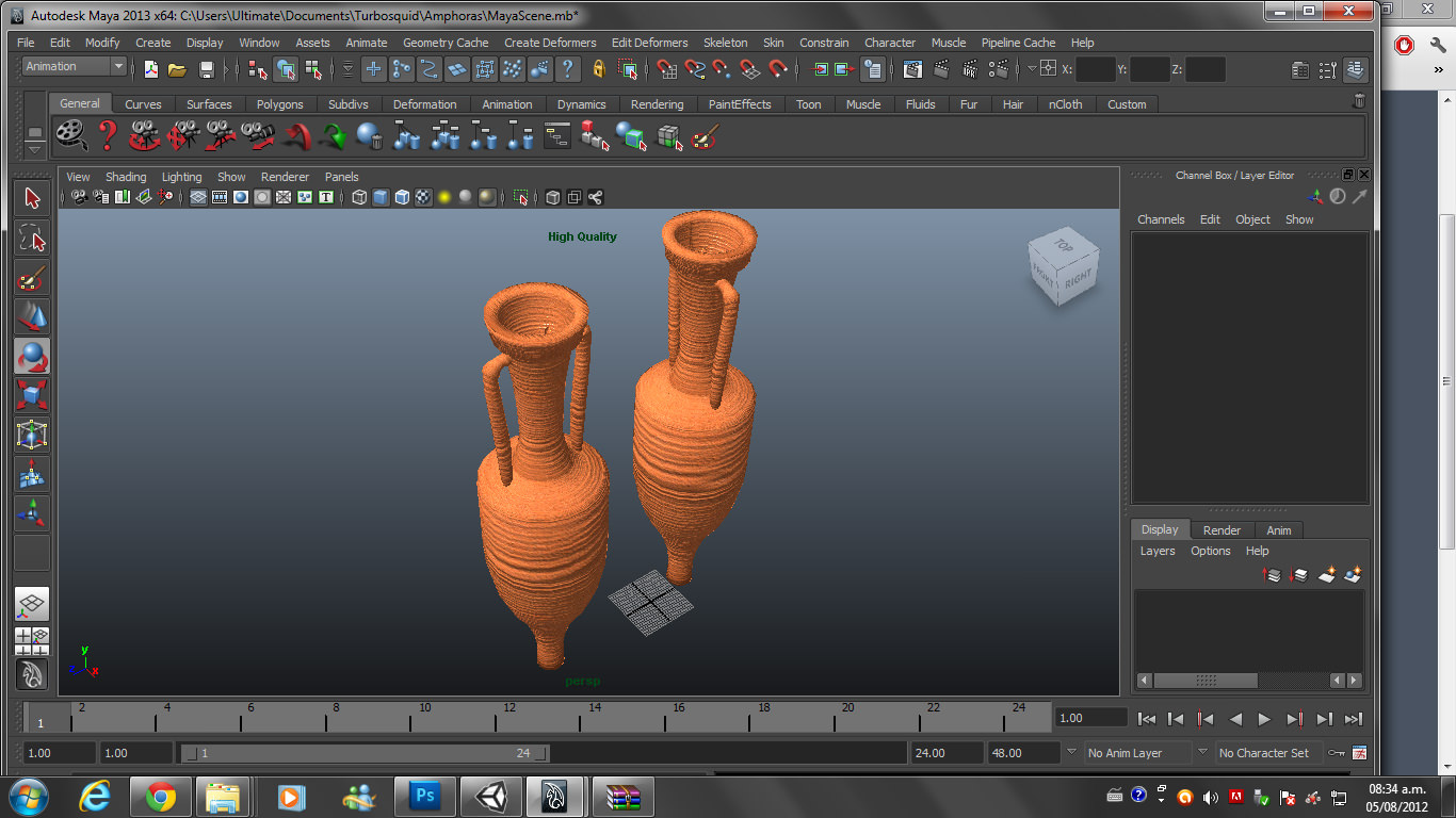 Amphora rar Low-poly 3D model_9