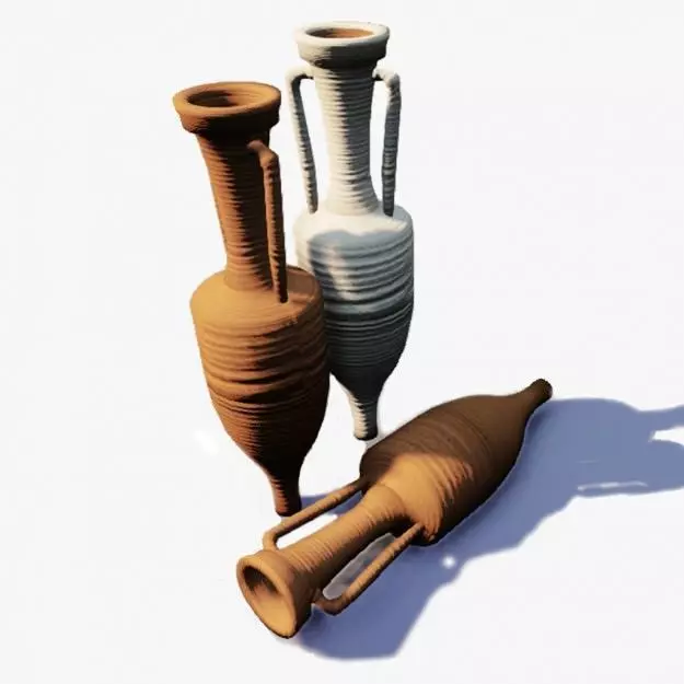 Amphora rar Low-poly 3D model_0