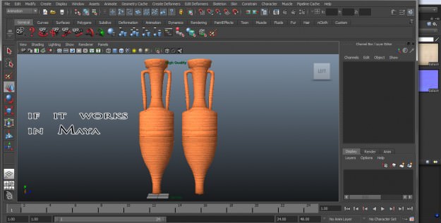 Amphora rar Low-poly 3D model_8