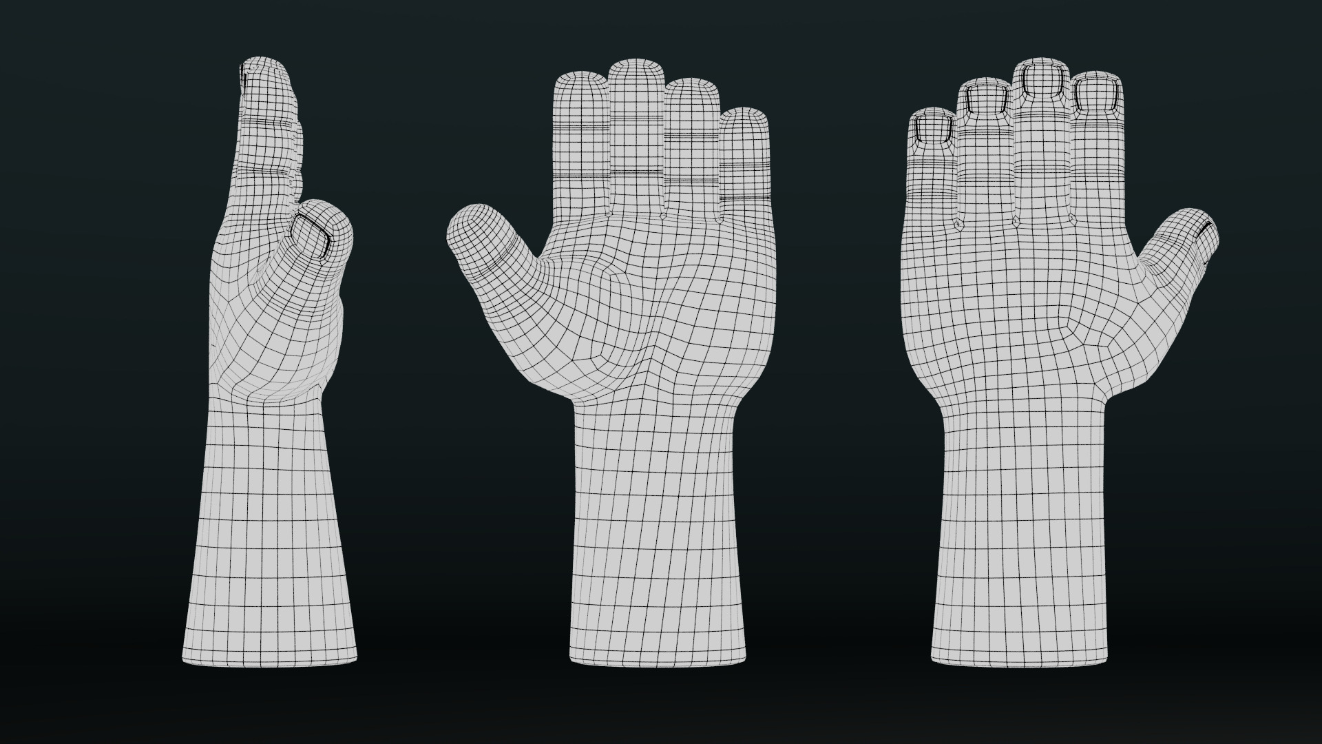 Stylized Toon Hand Rig Low poly 3D Model Low-poly 3D model_6