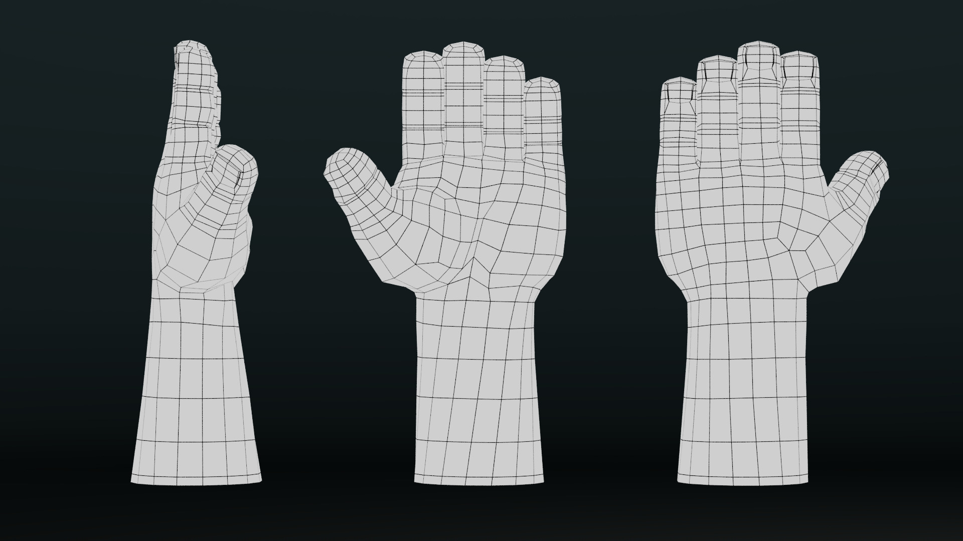Stylized Toon Hand Rig Low poly 3D Model Low-poly 3D model_5
