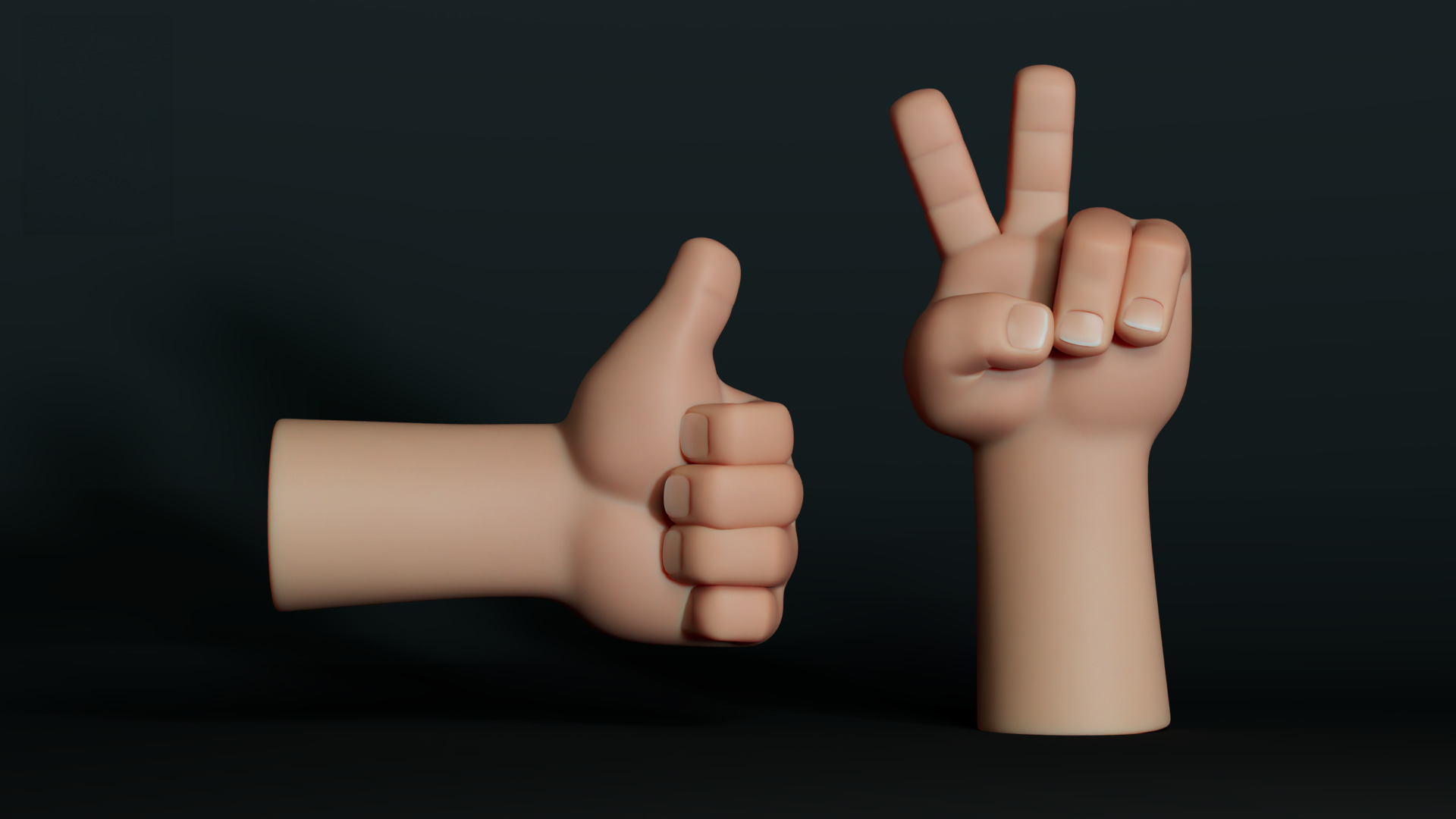 Stylized Toon Hand Rig Low poly 3D Model Low-poly 3D model_3