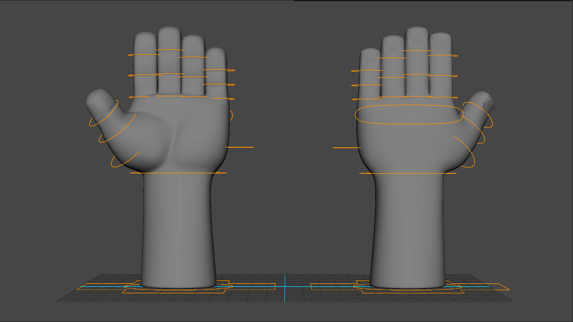Stylized Toon Hand Rig Low poly 3D Model Low-poly 3D model_4