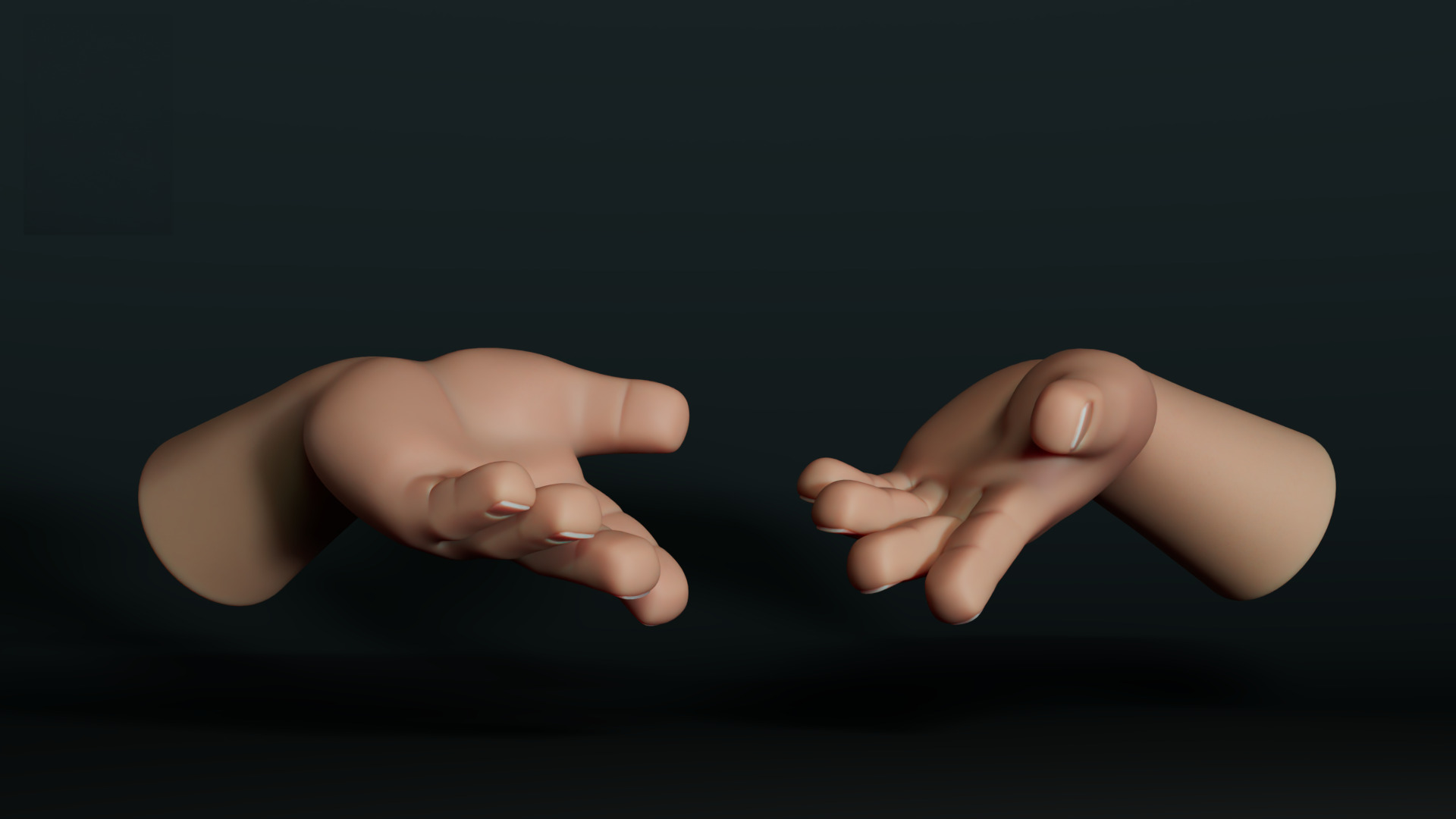 Stylized Toon Hand Rig Low poly 3D Model Low-poly 3D model_2
