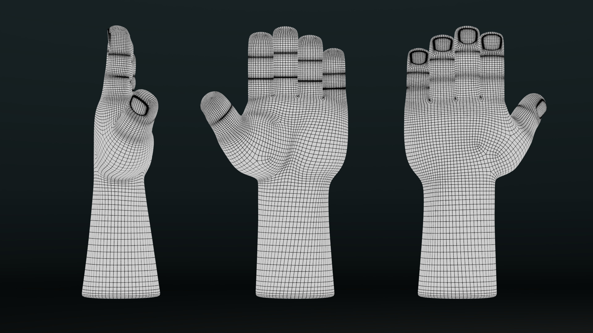 Stylized Toon Hand Rig Low poly 3D Model Low-poly 3D model_7