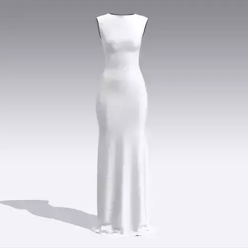 dress basic model white one shoulder look