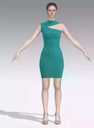 one shoulder dress light sea green