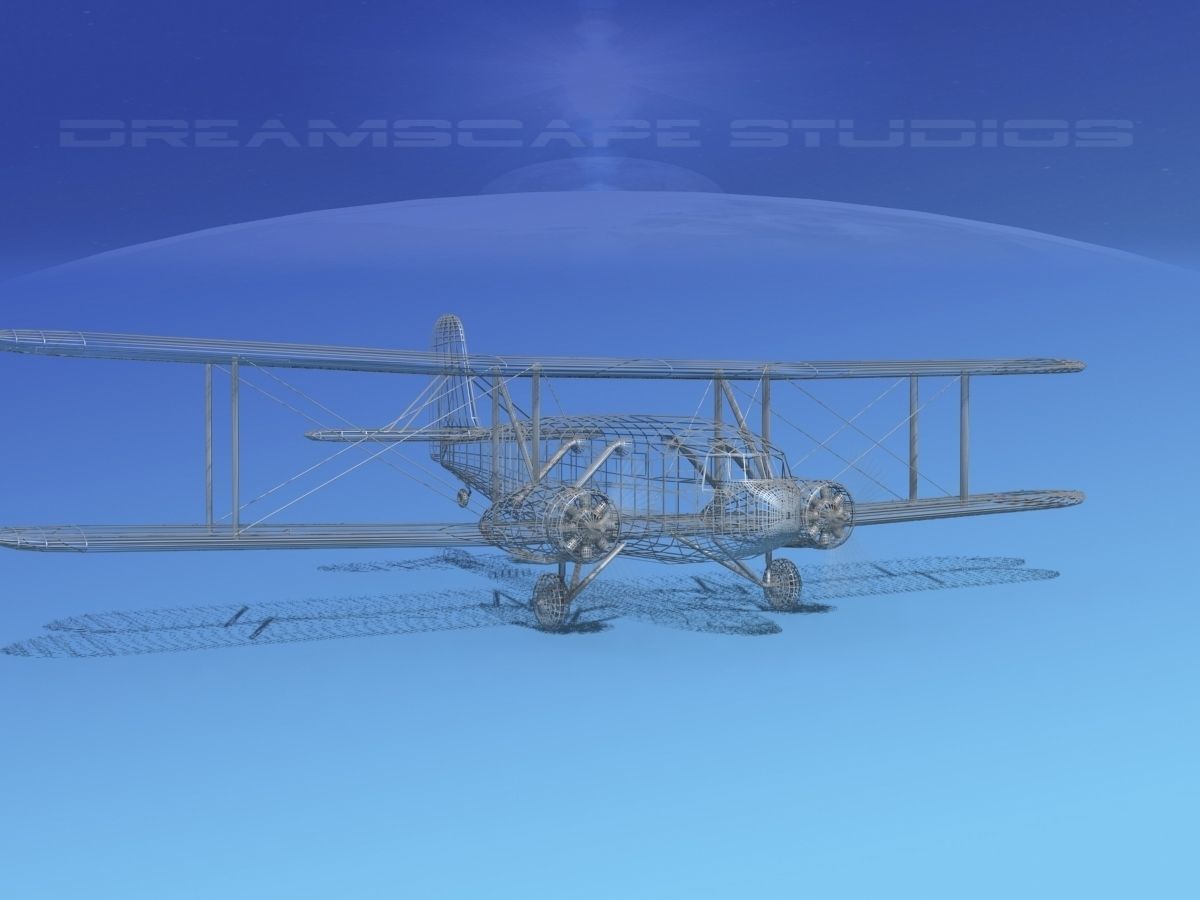 Curtiss Condor Bare Metal 3D model_16