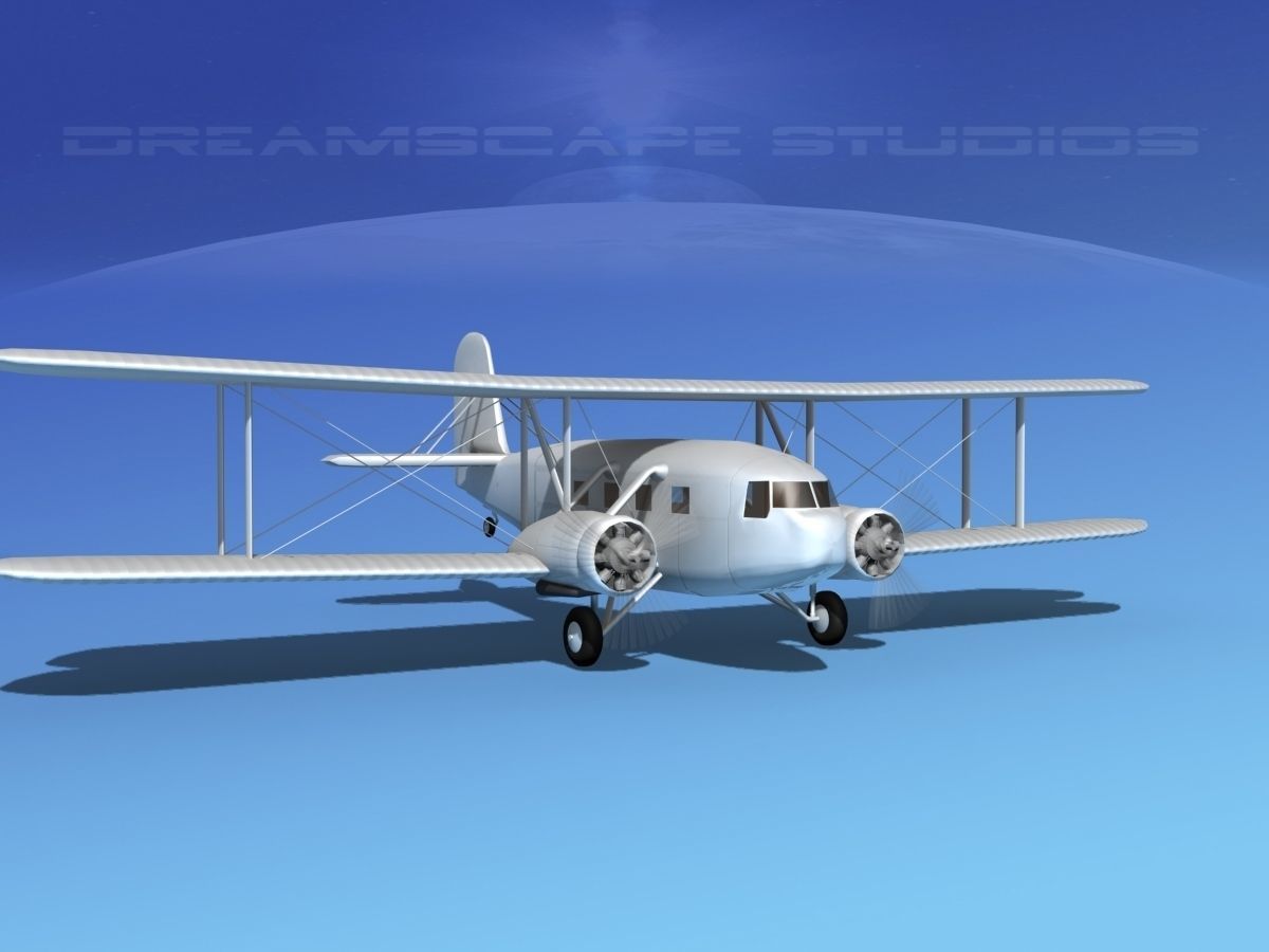 Curtiss Condor Bare Metal 3D model_2