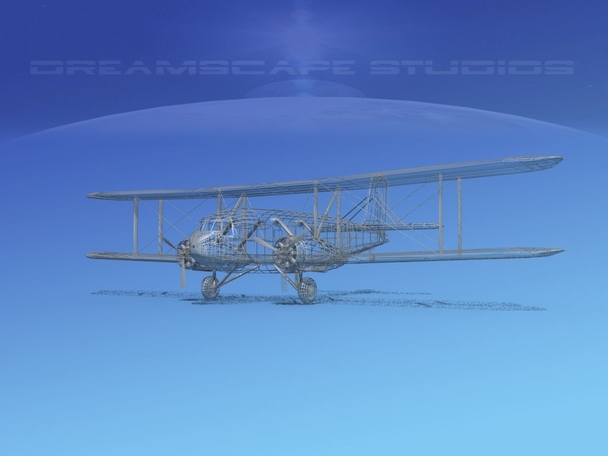 Curtiss Condor Bare Metal 3D model_11