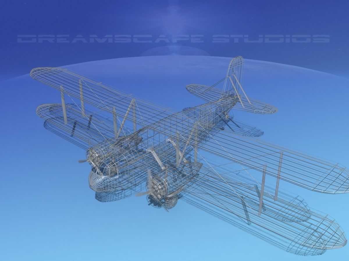 Curtiss Condor Bare Metal 3D model_15