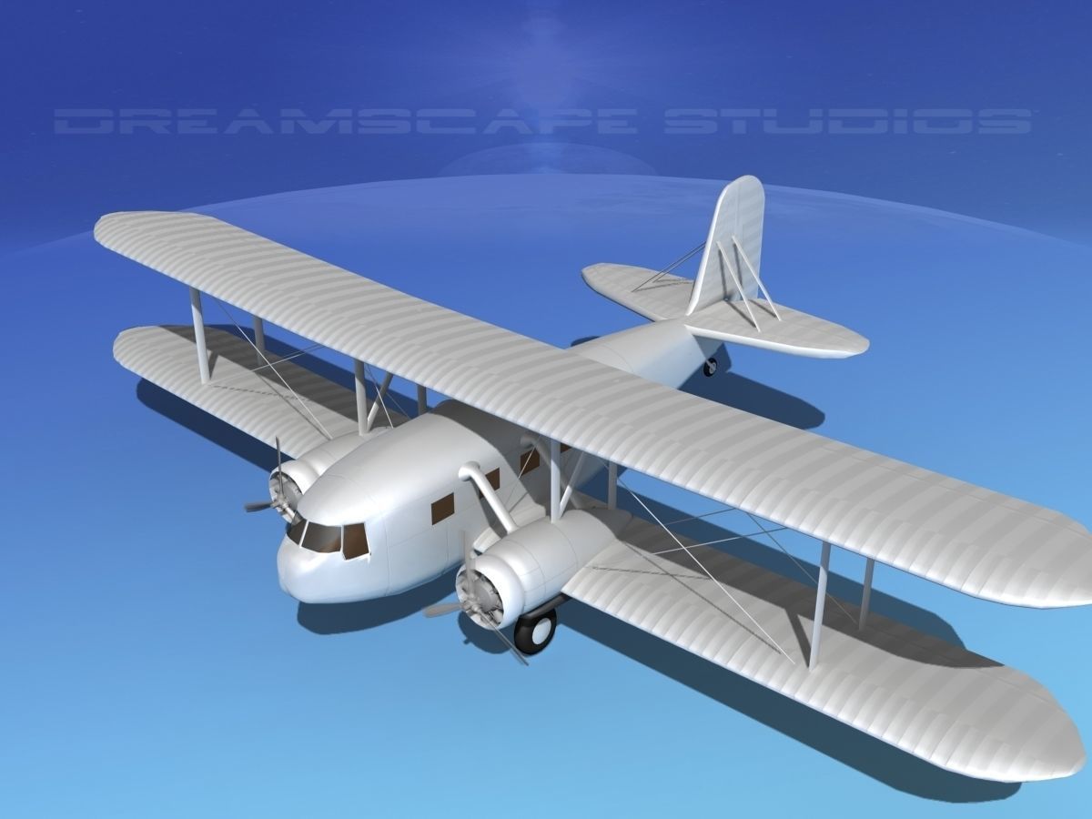 Curtiss Condor Bare Metal 3D model_10