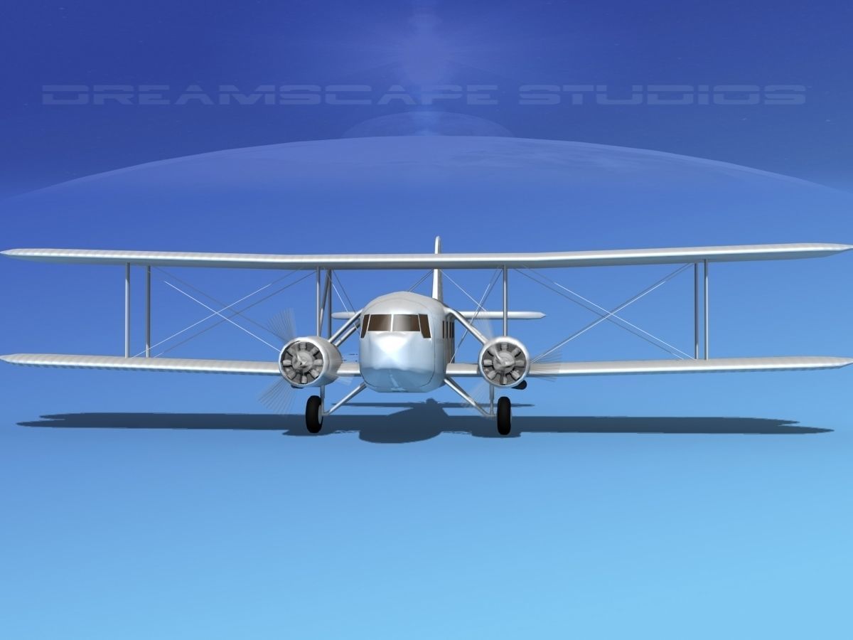 Curtiss Condor Bare Metal 3D model_1