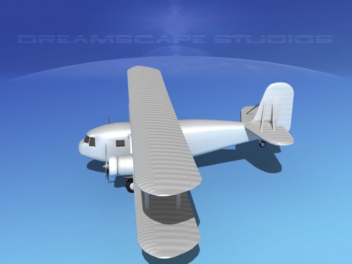 Curtiss Condor Bare Metal 3D model_9
