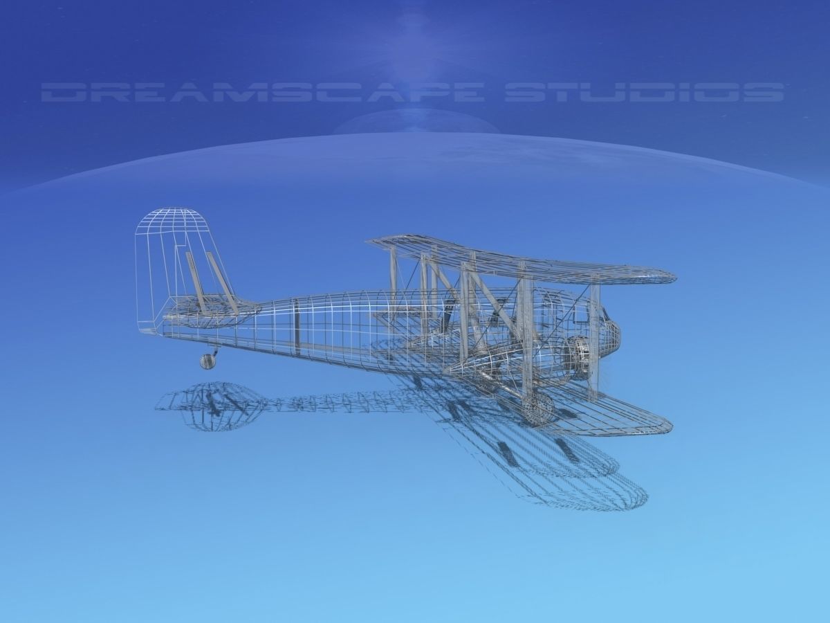 Curtiss Condor Bare Metal 3D model_12