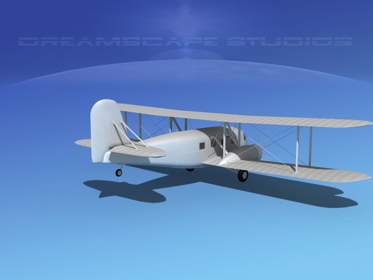 Curtiss Condor Bare Metal 3D model_5
