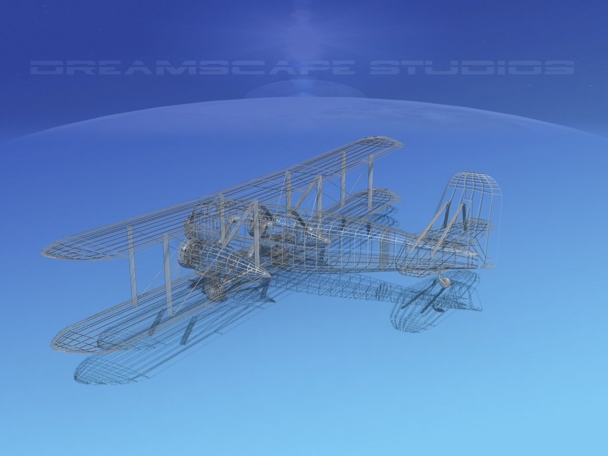 Curtiss Condor Bare Metal 3D model_14