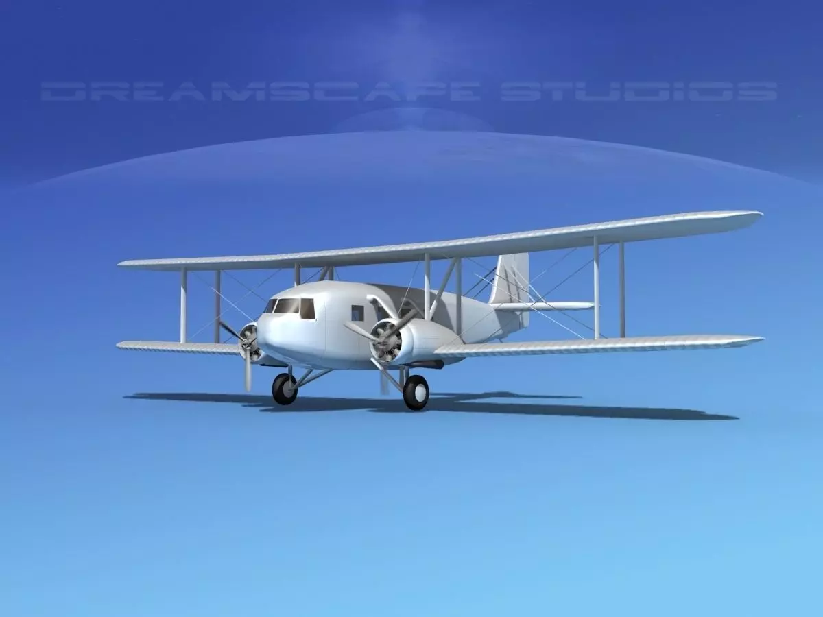 Curtiss Condor Bare Metal 3D model_0