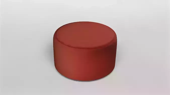 Modern Round Fabric Ottoman Pouf