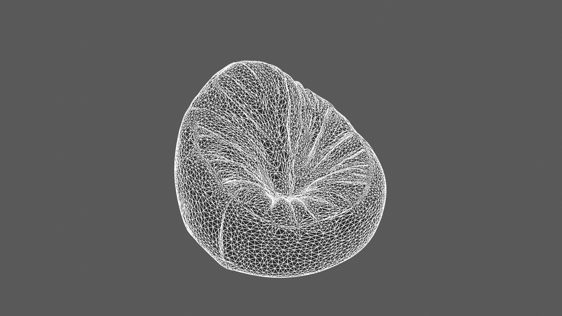 Modern Olive Green Bean Bag Chair 3D Model 3D model_5