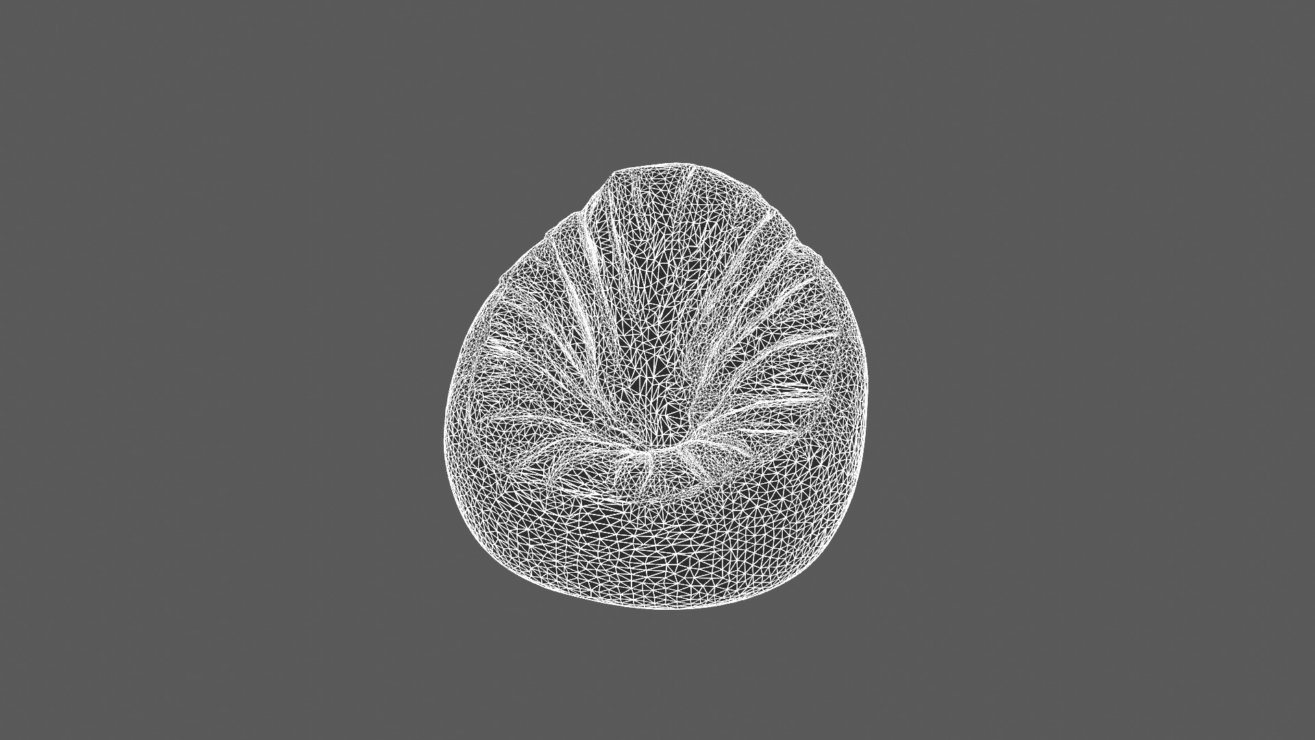 Modern Olive Green Bean Bag Chair 3D Model 3D model_6