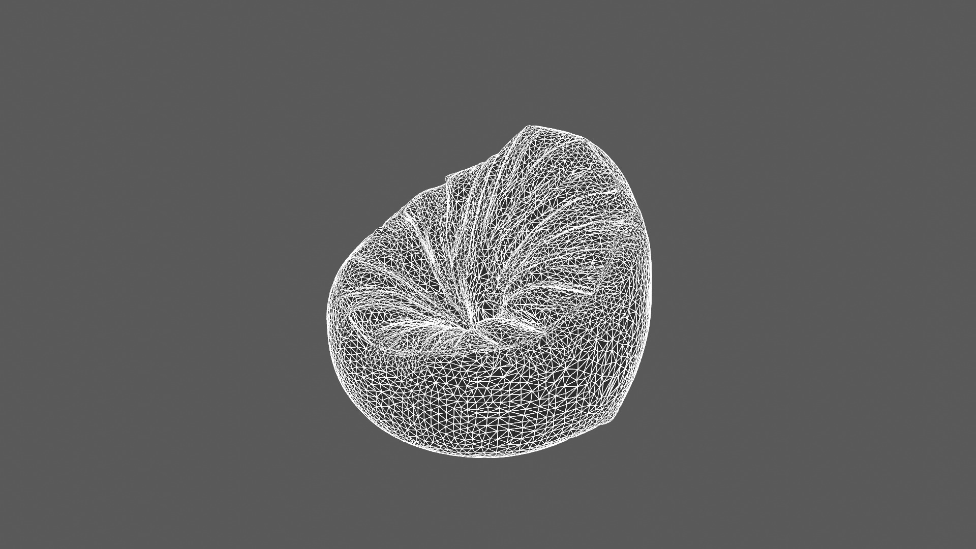 Modern Olive Green Bean Bag Chair 3D Model 3D model_7