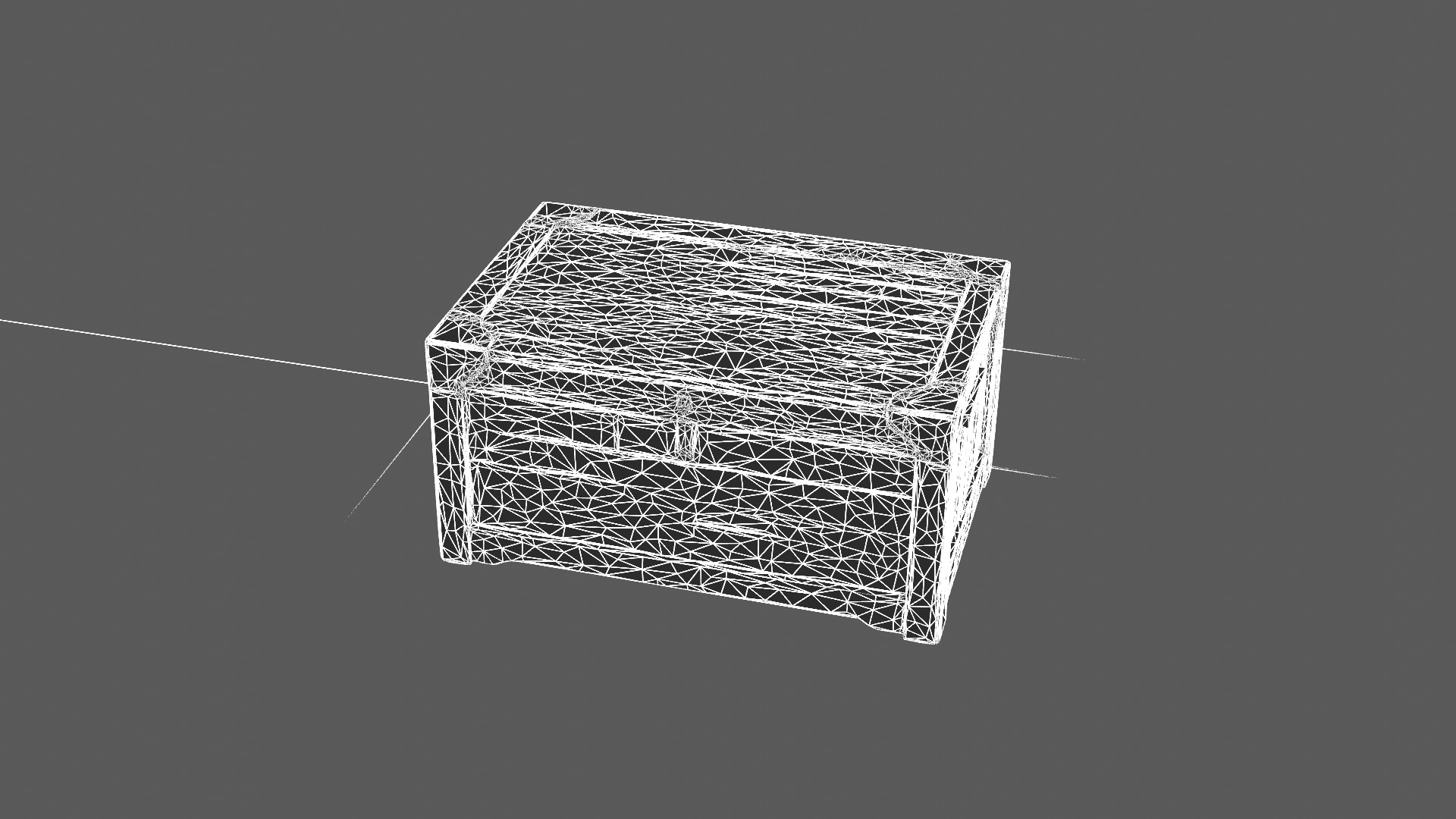 Wooden Storage Chest 3D Model 3D model_6