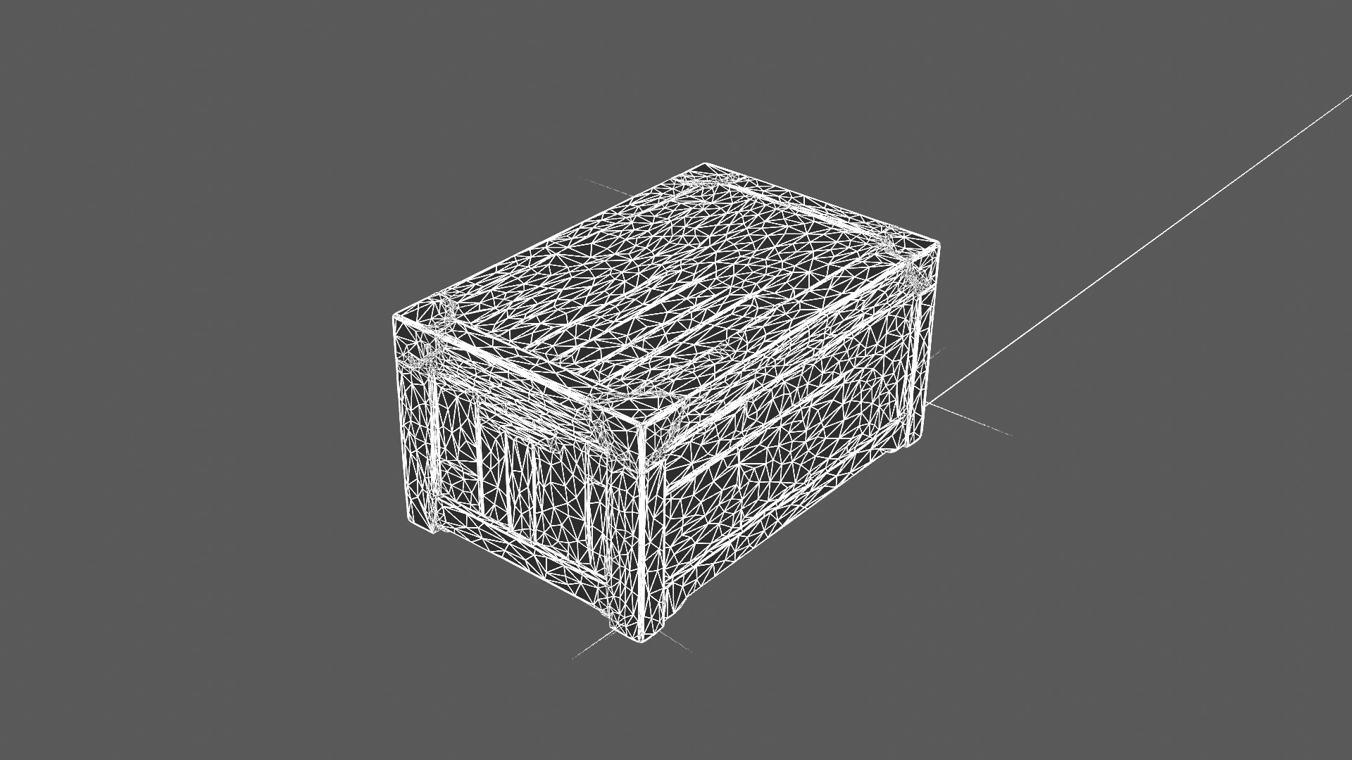 Wooden Storage Chest 3D Model 3D model_8