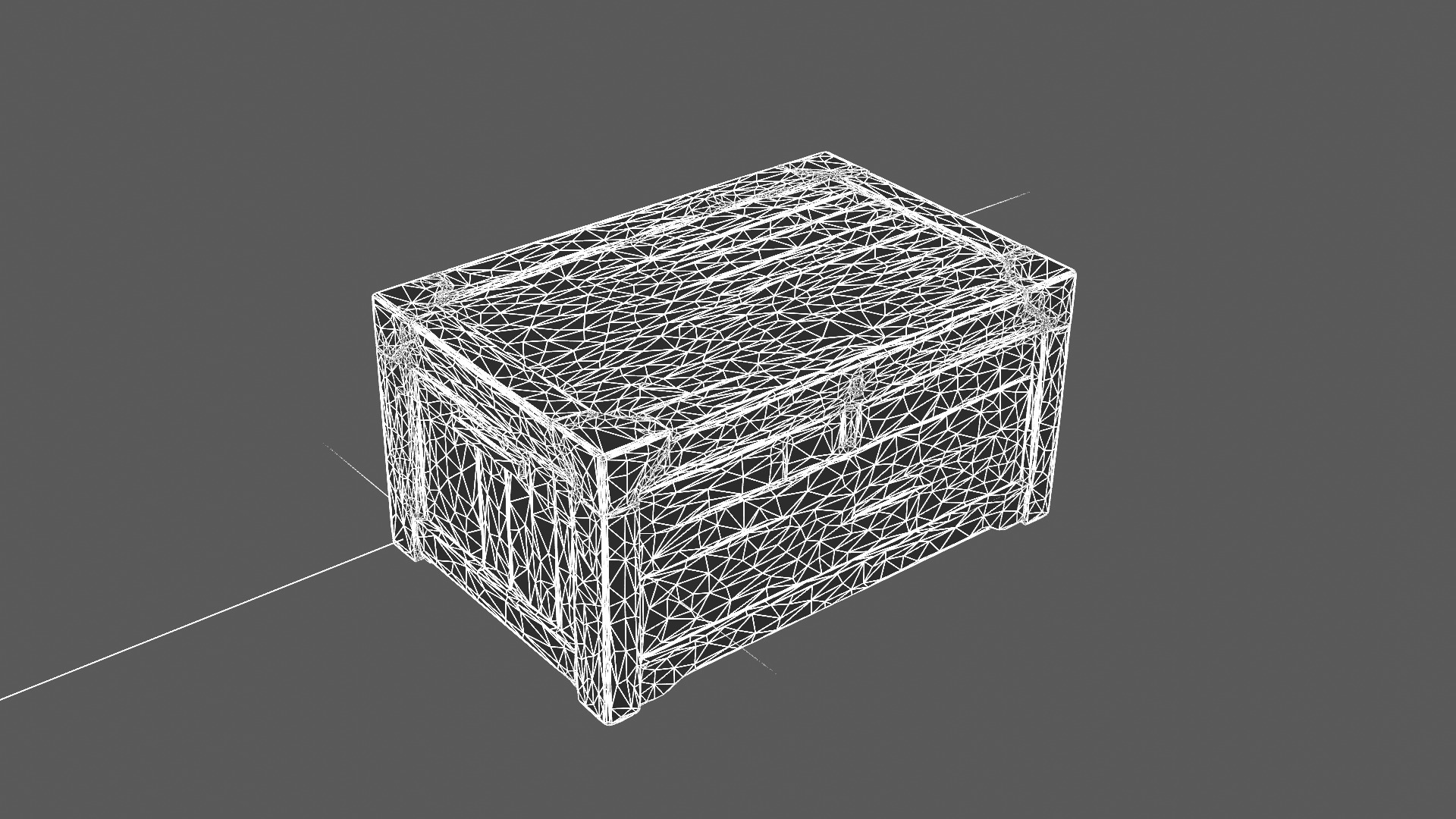 Wooden Storage Chest 3D Model 3D model_5